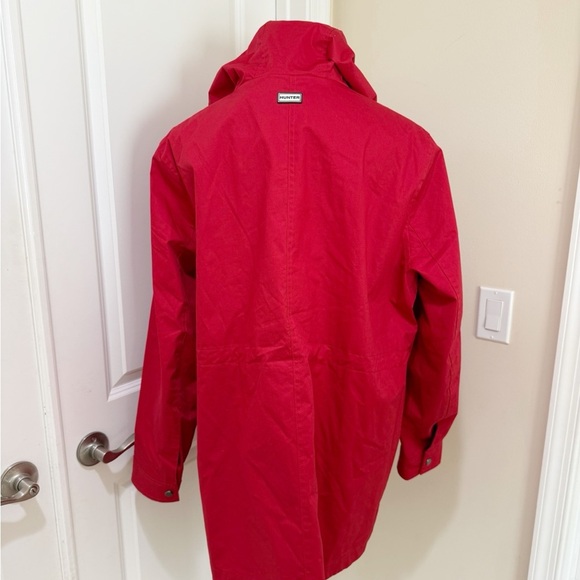 Hunter Women's Hooded Water Resistant Lightweight Red Wash Rain Jacket Size XXL - Picture 6 of 10